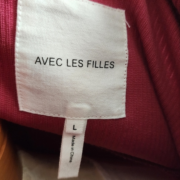 Anthropologie Cropped Corduroy Shacket Red Wine Button Down oversized Large New - Picture 3 of 12